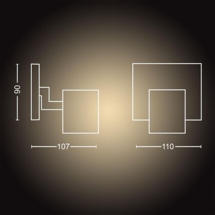 Philips - LED Prigušiva reflektorska lampa Hue RUNNER 1xGU10/4,2W/230V 2200-6500K bela
