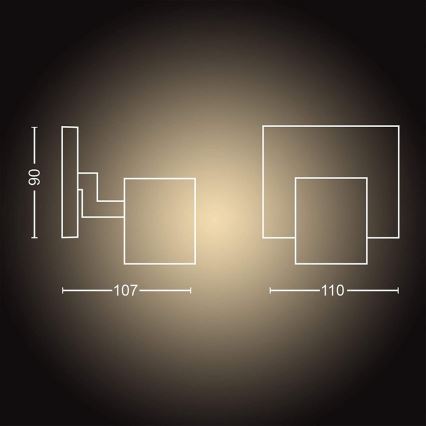 Philips - LED Prigušiva reflektorska lampa Hue RUNNER 1xGU10/4,2W/230V 2200-6500K + Daljinski upravljač bela