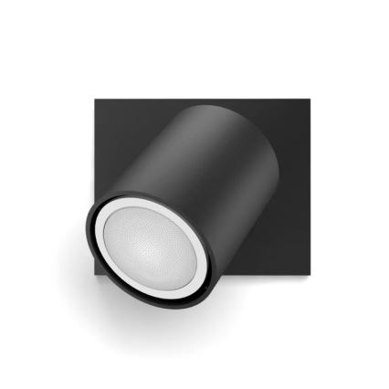 Philips - LED Prigušiva reflektorska lampa Hue RUNNER 1xGU10/4,2W/230V 2200-6500K + Daljinski upravljač crno