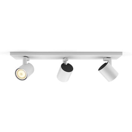 Philips - LED Prigušiva reflektorska lampa Hue RUNNER 3xGU10/4,2W/230V 2200-6500K + Daljinski upravljač bela