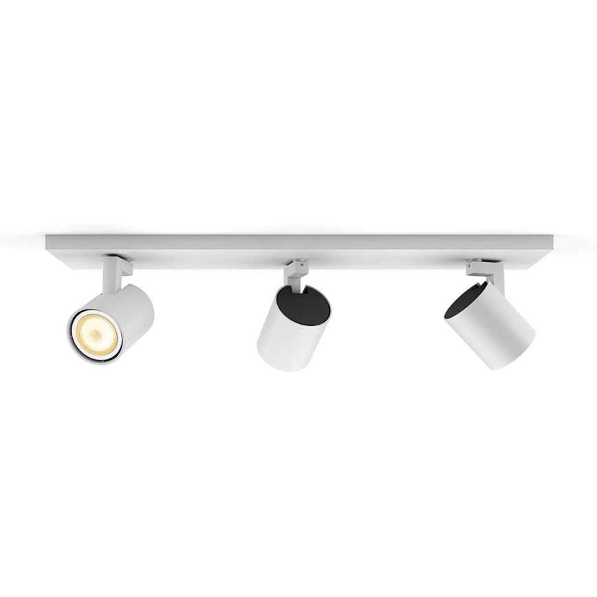 Philips - LED Prigušiva reflektorska lampa Hue RUNNER 3xGU10/4,2W/230V 2200-6500K + Daljinski upravljač bela