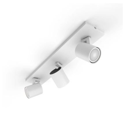 Philips - LED Prigušiva reflektorska lampa Hue RUNNER 3xGU10/4,2W/230V 2200-6500K + Daljinski upravljač bela