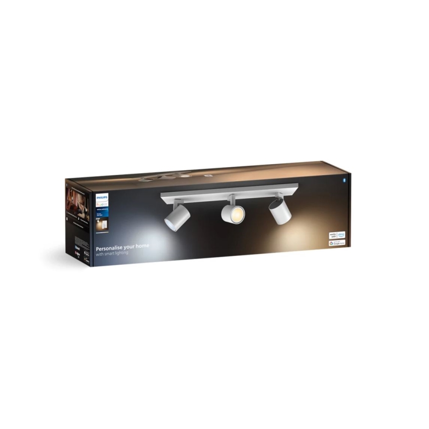 Philips - LED Prigušiva reflektorska lampa Hue RUNNER 3xGU10/4,2W/230V 2200-6500K + Daljinski upravljač bela