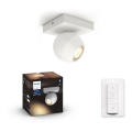 Philips - LED prigušiva spot svetiljka Hue BUCKRAM 1xGU10/5W/230V + daljinski upravljač