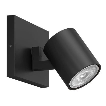 Philips - LED prigušiva spot svetiljka Hue RUNNER 1xGU10/4,2W/230V 2200-6500K crna