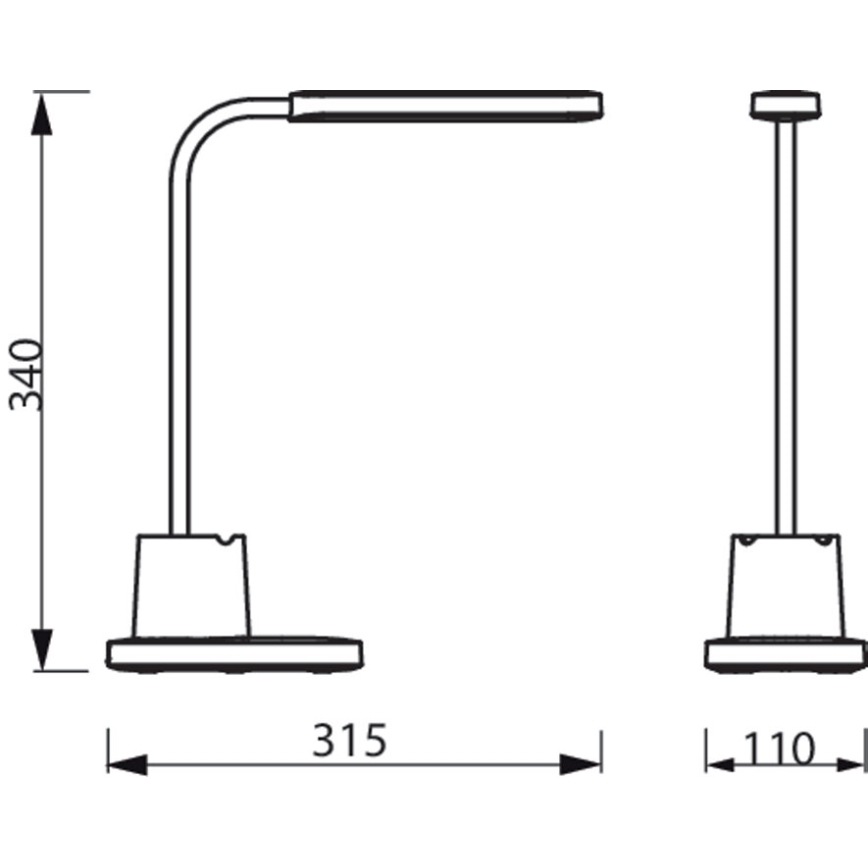 Philips - LED Prigušiva stona lampa na dodir BUCKET LED/7W/5V 1800 mAh 3000/4000/5700K CRI 90