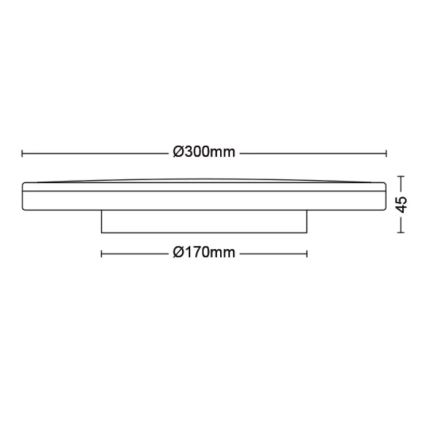 Philips - LED prigušiva plafonsko svetlo SCENE SWITCH LED/18W/230V Ø 30 cm 2700K belo