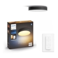 Philips - LED prigušiva stropno svetlo Hue LED/9,6W/230V 2200-6500K preč. 261 mm crna + daljinski upravljač