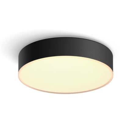 Philips - LED prigušiva stropno svetlo Hue LED/9,6W/230V 2200-6500K preč. 261 mm crna + daljinski upravljač
