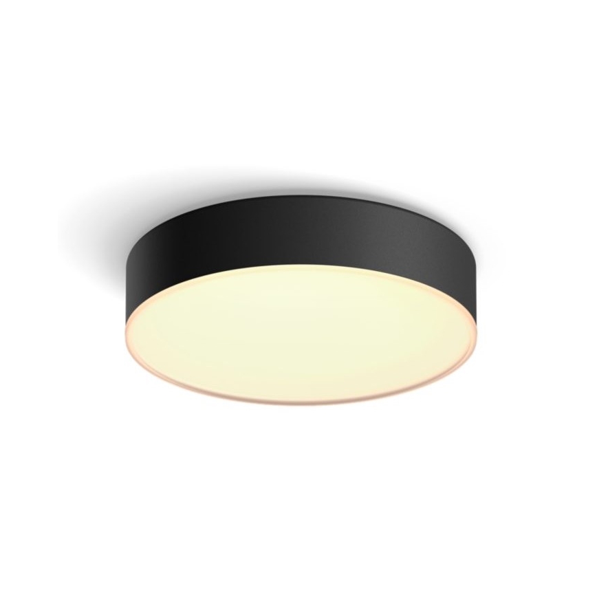 Philips - LED prigušiva stropno svetlo Hue LED/9,6W/230V 2200-6500K preč. 261 mm crna + daljinski upravljač