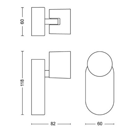 Philips - LED prigušiva zidna reflektorska lampa LED/4,5W/230V