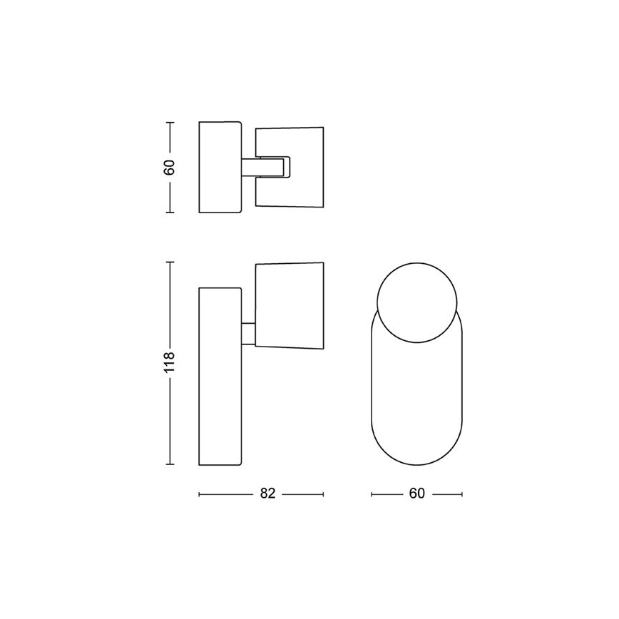 Philips - LED prigušiva zidna reflektorska lampa LED/4,5W/230V