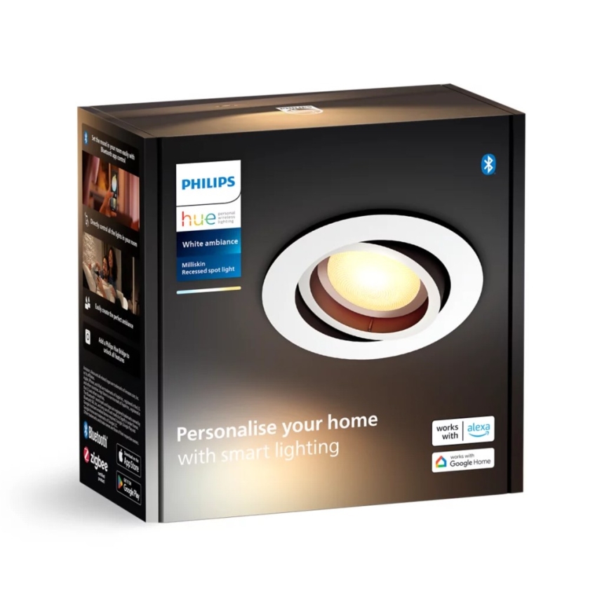 Philips - LED Prigušivo ugradbeno svetlo Hue MILLISKIN 1xGU10/4,2W/230V 2200-6500K bela