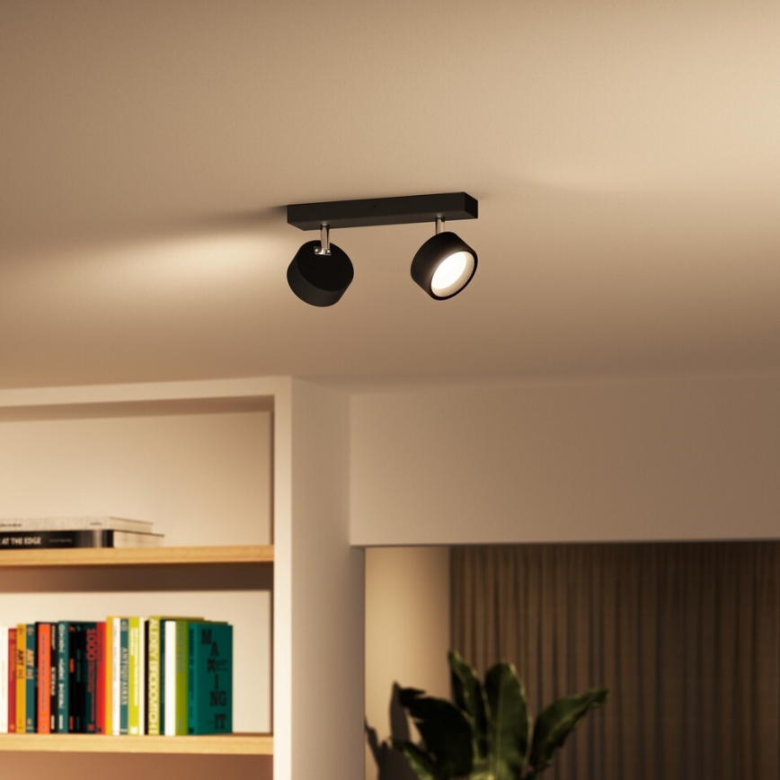 Philips - LED Reflektorska lampa 2xLED/5,5W/230V crno