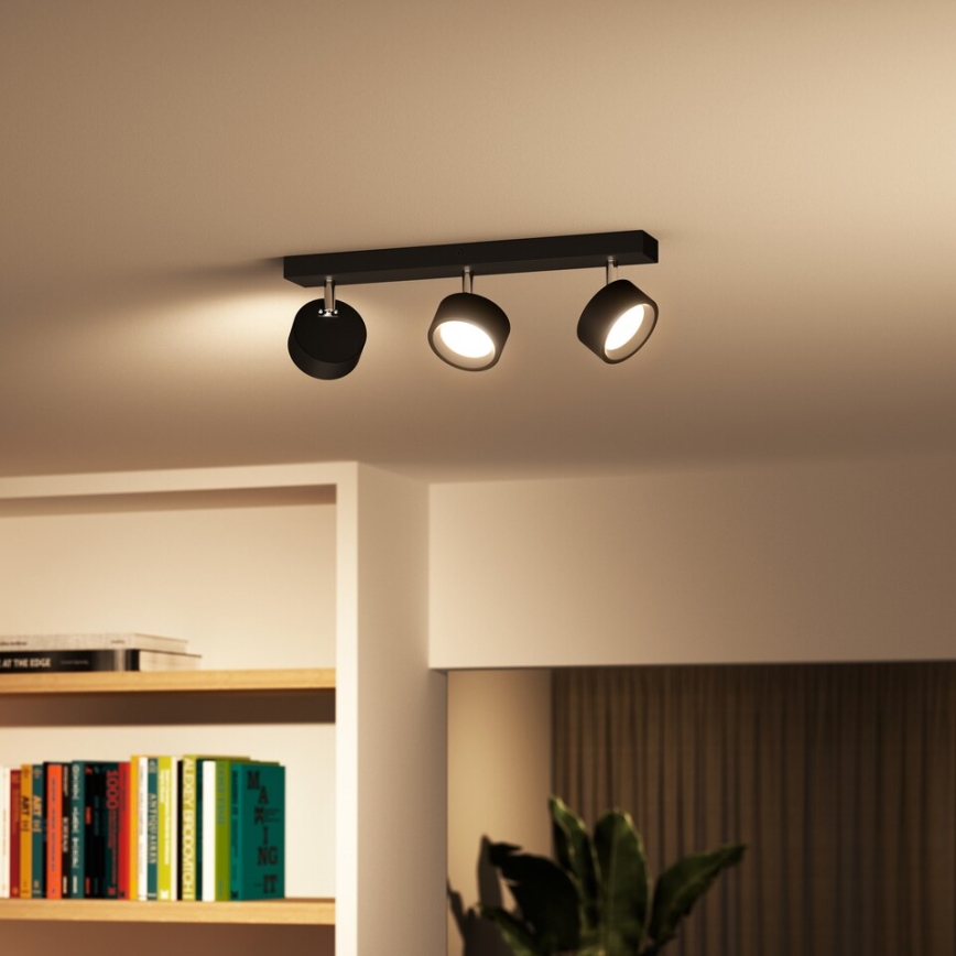 Philips - LED Reflektorska lampa 3xLED/5,5W/230V crno