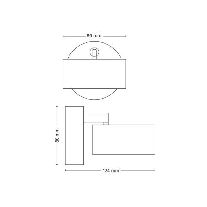 Philips - LED Reflektorska lampa LED/5,5W/230V crno