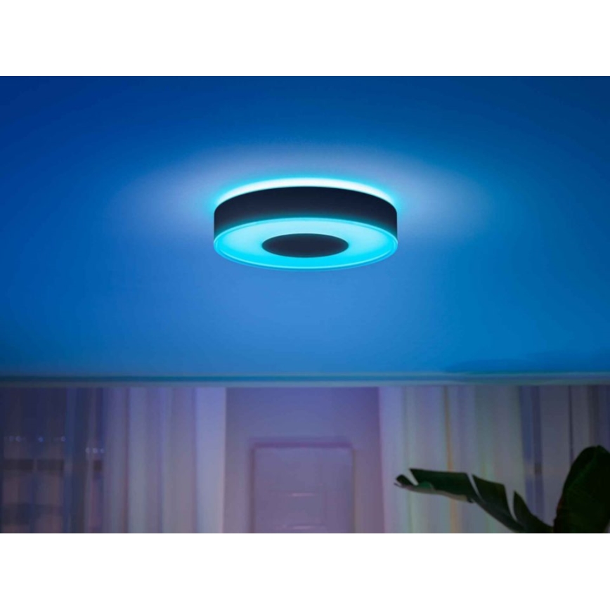 Philips - LED RGB prigušiva plafonska svetiljka Hue INFUSE LED/52,5W/230V 2000-6500K prečnik 425 mm crna