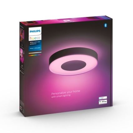 Philips - LED RGB prigušiva plafonska svetiljka Hue INFUSE LED/52,5W/230V 2000-6500K prečnik 425 mm crna