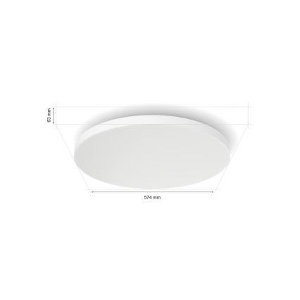 Philips - LED RGBW Prigušiva plafonjera Hue DATURA LED/67W/230V 2000-6500K