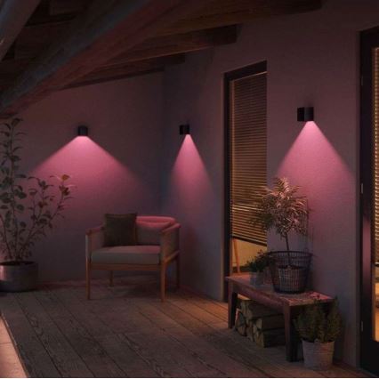 Philips - LED RGBW Prigušiva spoljašnja zidna lampa Hue RESONATE LED/8W/230V 2000–6500K IP44