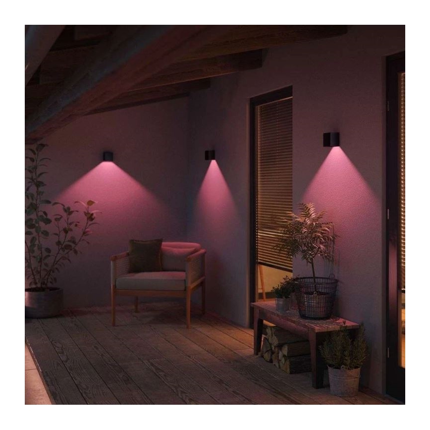 Philips - LED RGBW Prigušiva spoljašnja zidna lampa Hue RESONATE LED/8W/230V 2000–6500K IP44