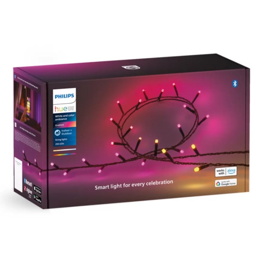 Philips - LED RGBW prigušiva spoljašnja girlanda HUE WHITE AND COLOR AMBIANCE 250xLED 24,4 m 2000-6500K IP54