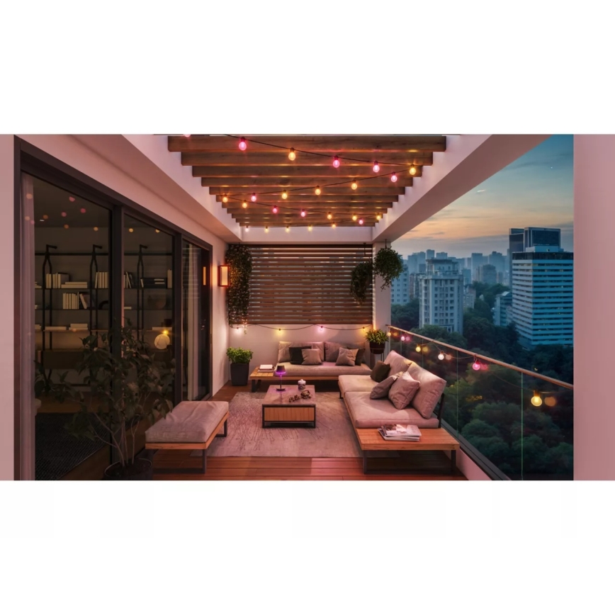 Philips - LED RGBW prigušiva spoljna girlanda Hue FESTAVIA 20xLED 14m IP65