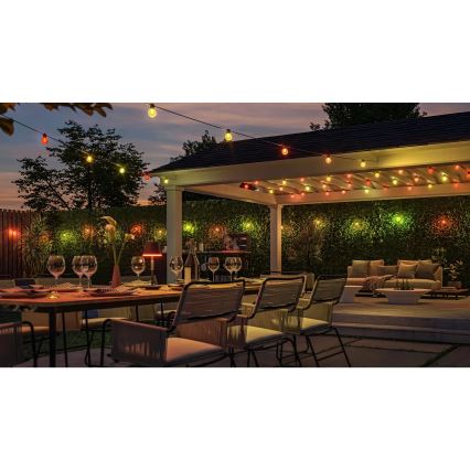 Philips - LED RGBW prigušiva spoljna girlanda Hue FESTAVIA 20xLED 14m IP65