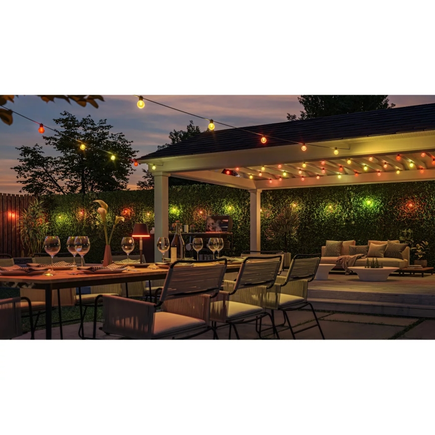Philips - LED RGBW prigušiva spoljna girlanda Hue FESTAVIA 20xLED 14m IP65