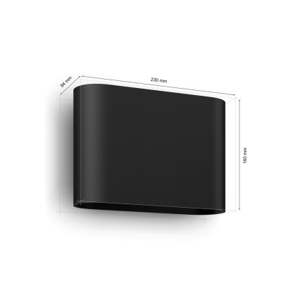 Philips - LED RGBW prigušiva spoljašnja zidna lampa Hue DYMERA 2xLED/10,2W/230V 2000-6500K IP44