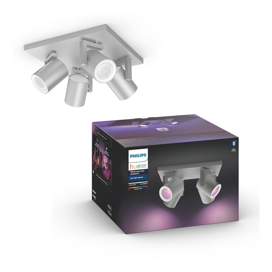 Philips - LED RGBW prigušiva spot svetiljka Hue ARGENA 4xGU10/5,7W/230V