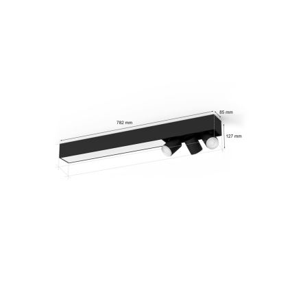 Philips - LED RGBW prigušiva spot svetlo Hue CENTRIS 3xGU10/4,2W/230V + LED/11W 2000-6500K