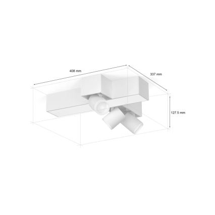 Philips - LED RGBW prigušiva spot lampa Hue CENTRIS 3xGU10/4,2W/230V + LED/11W 2000-6500K