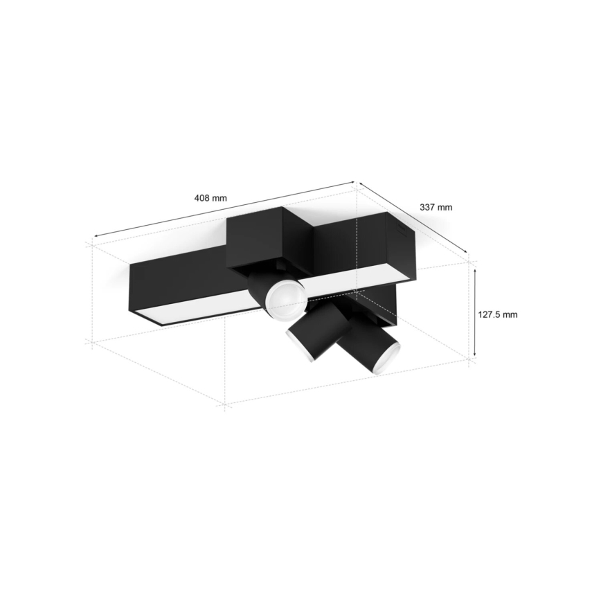 Philips - LED RGBW prigušiva spot svetlo Hue CENTRIS 3xGU10/4,2W/230V + LED/11W 2000-6500K