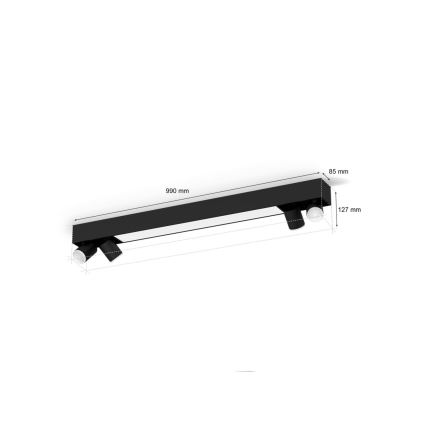 Philips - LED RGBW prigušiva spot svetlo Hue CENTRIS 4xGU10/4,2W/230V + LED/11W 2000-6500K