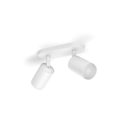 Philips - LED RGBW prigušiva spot svetiljka Hue FUGATO 2xGU10/4,2W/230V 2000-6500K bela