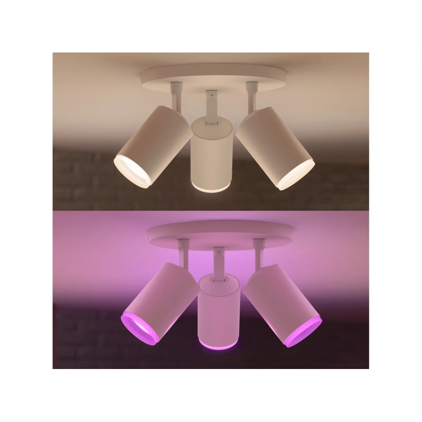 Philips - LED RGBW prigušiva spot svetiljka Hue FUGATO 3xGU10/4,2W/230V 2000-6500K bela