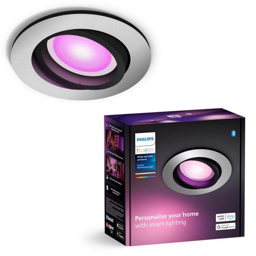 Philips - LED RGBW Prigušiva ugradbena lampa Hue CENTURA 1xGU10/4,2W/230V 2000-6500K