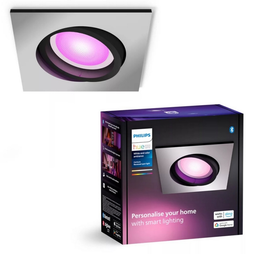Philips - LED RGBW Prigušiva ugradbena lampa Hue CENTURA 1xGU10/4,2W/230V 2000-6500K