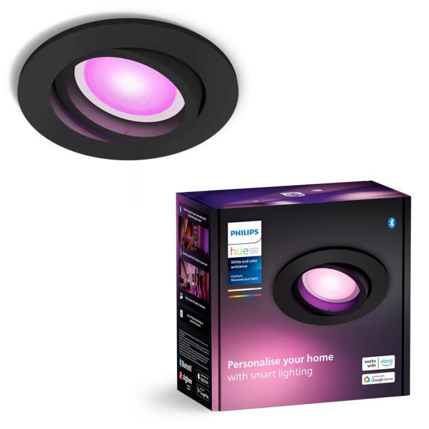 Philips - LED RGBW Prigušiva ugradbena lampa Hue CENTURA 1xGU10/4,2W/230V 2000-6500K