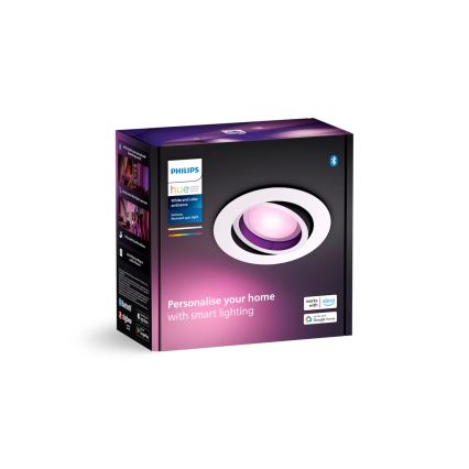 Philips - LED RGBW Prigušiva ugradbena lampa Hue CENTURA 1xGU10/4,2W/230V 2000-6500K