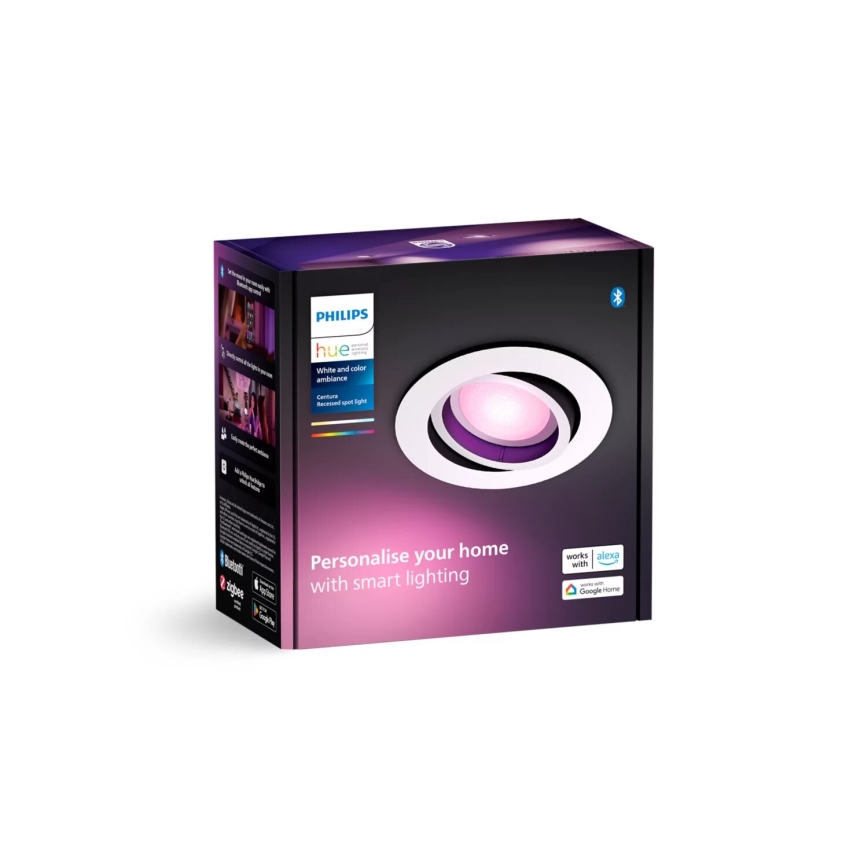 Philips - LED RGBW Prigušiva ugradbena lampa Hue CENTURA 1xGU10/4,2W/230V 2000-6500K