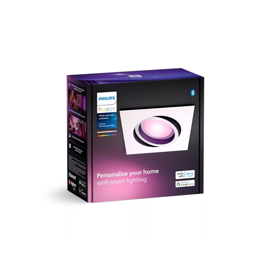 Philips - LED RGBW Prigušiva ugradbena lampa Hue CENTURA 1xGU10/4,2W/230V 2000-6500K