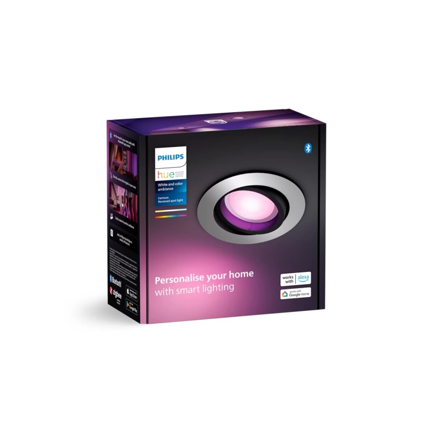 Philips - LED RGBW Prigušiva ugradbena lampa Hue CENTURA 1xGU10/4,2W/230V 2000-6500K