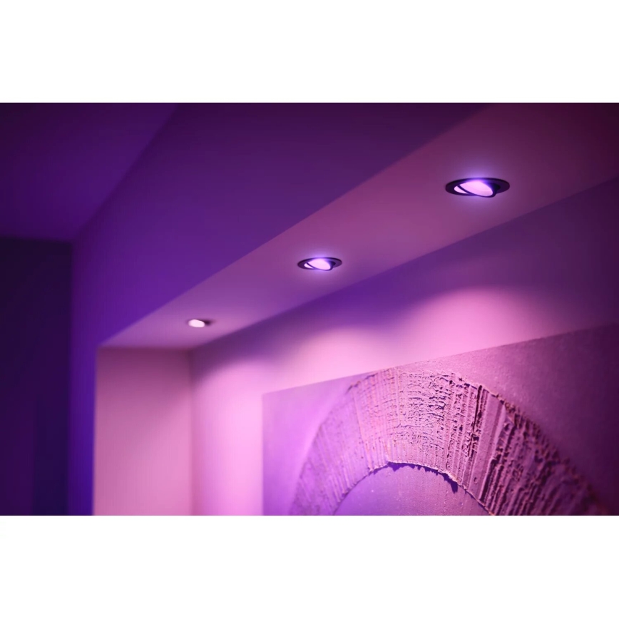 Philips - LED RGBW Prigušiva ugradbena lampa Hue CENTURA 1xGU10/4,2W/230V 2000-6500K