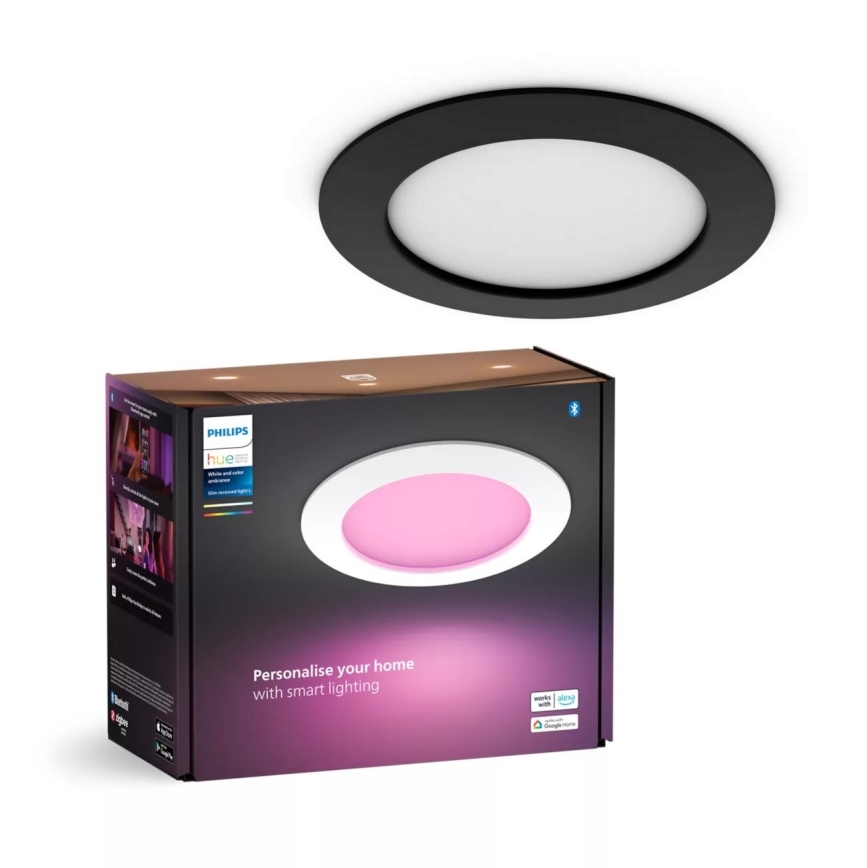Philips - LED RGBW Prigušiva ugradbena lampa za kupatilo Hue SLIM LED/12W/230V IP44 2200-6500K