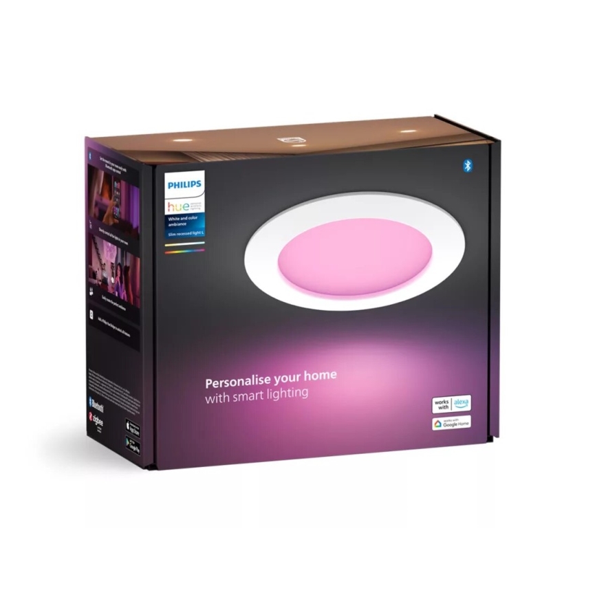 Philips - LED RGBW Prigušiva ugradbena lampa za kupatilo Hue SLIM LED/12W/230V IP44 2200-6500K