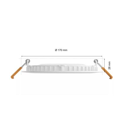 Philips - LED RGBW Prigušiva ugradbena lampa za kupatilo Hue SLIM LED/12W/230V IP44 2200-6500K