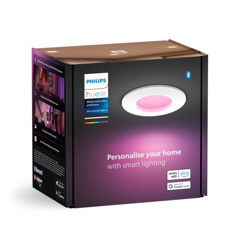 Philips - LED RGBW Prigušiva ugradbena lampa za kupatilo Hue SLIM LED/8,3W/230V 2000-6500K IP44 bela