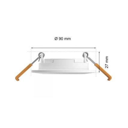 Philips - LED RGBW Prigušiva ugradbena lampa za kupatilo Hue SLIM LED/8,3W/230V 2000-6500K IP44 bela